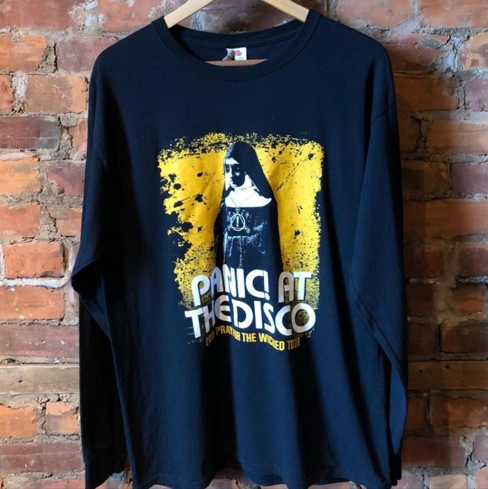 SOLD ⚠️ Panic! At The Disco Band Tee, Black Long Sleeve